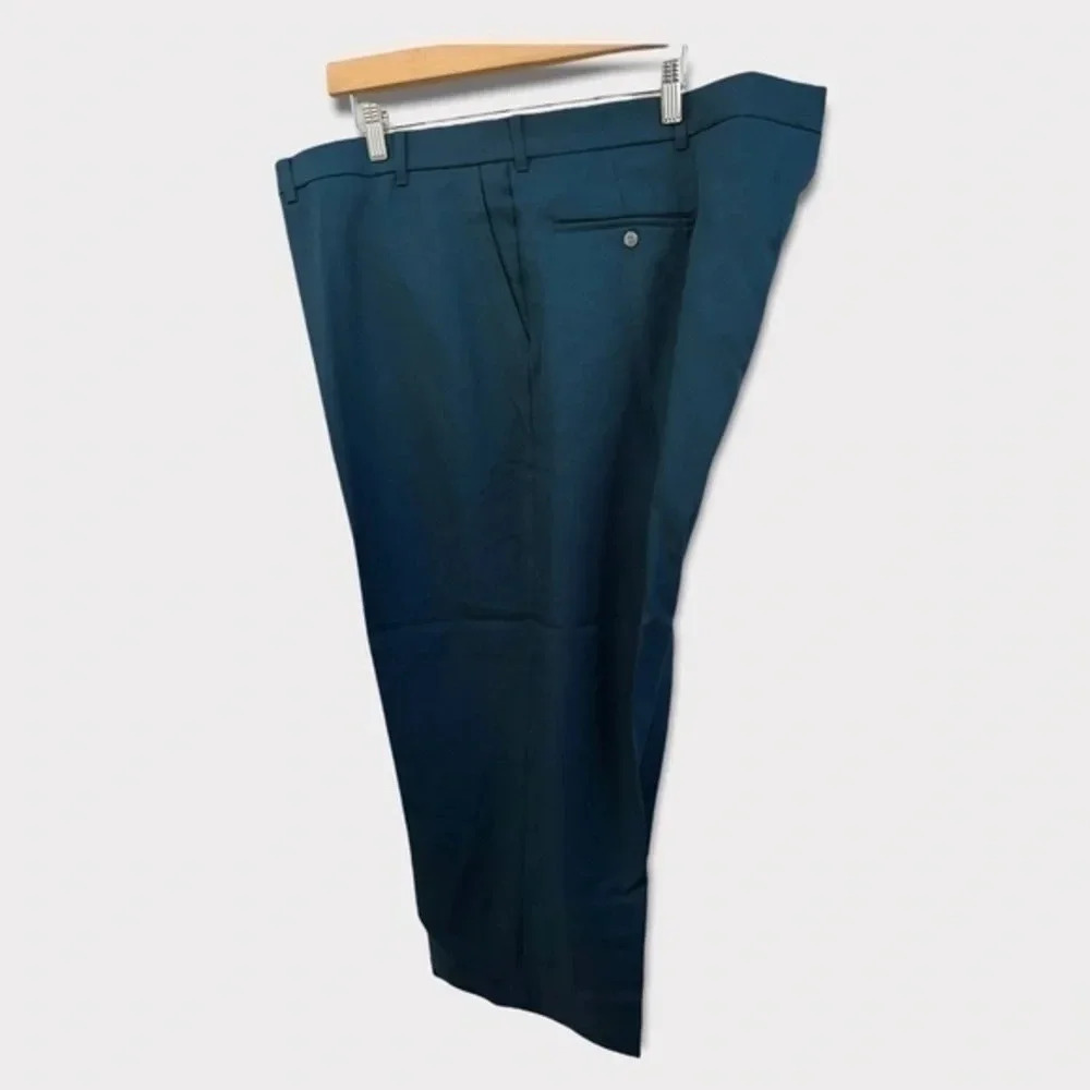 Haband Mens Executive Division Garbadine Dress Hemmed Slacks Green Size 50 x 25‎ - Picture 3 of 5